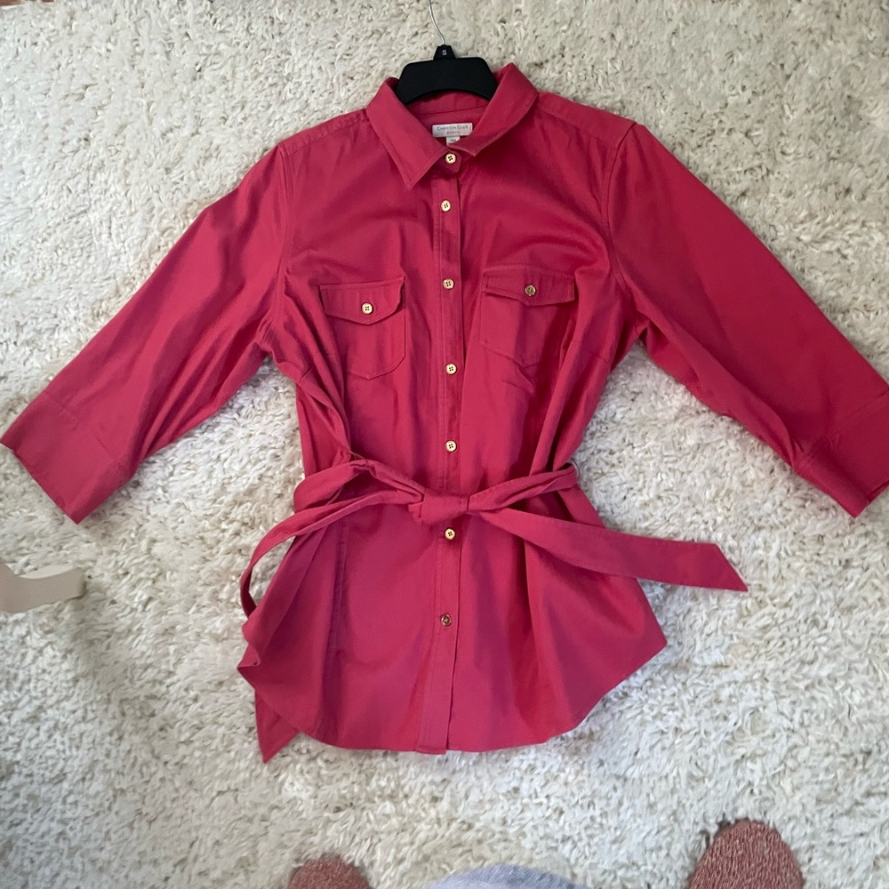 Charter club button down jacket blouse.